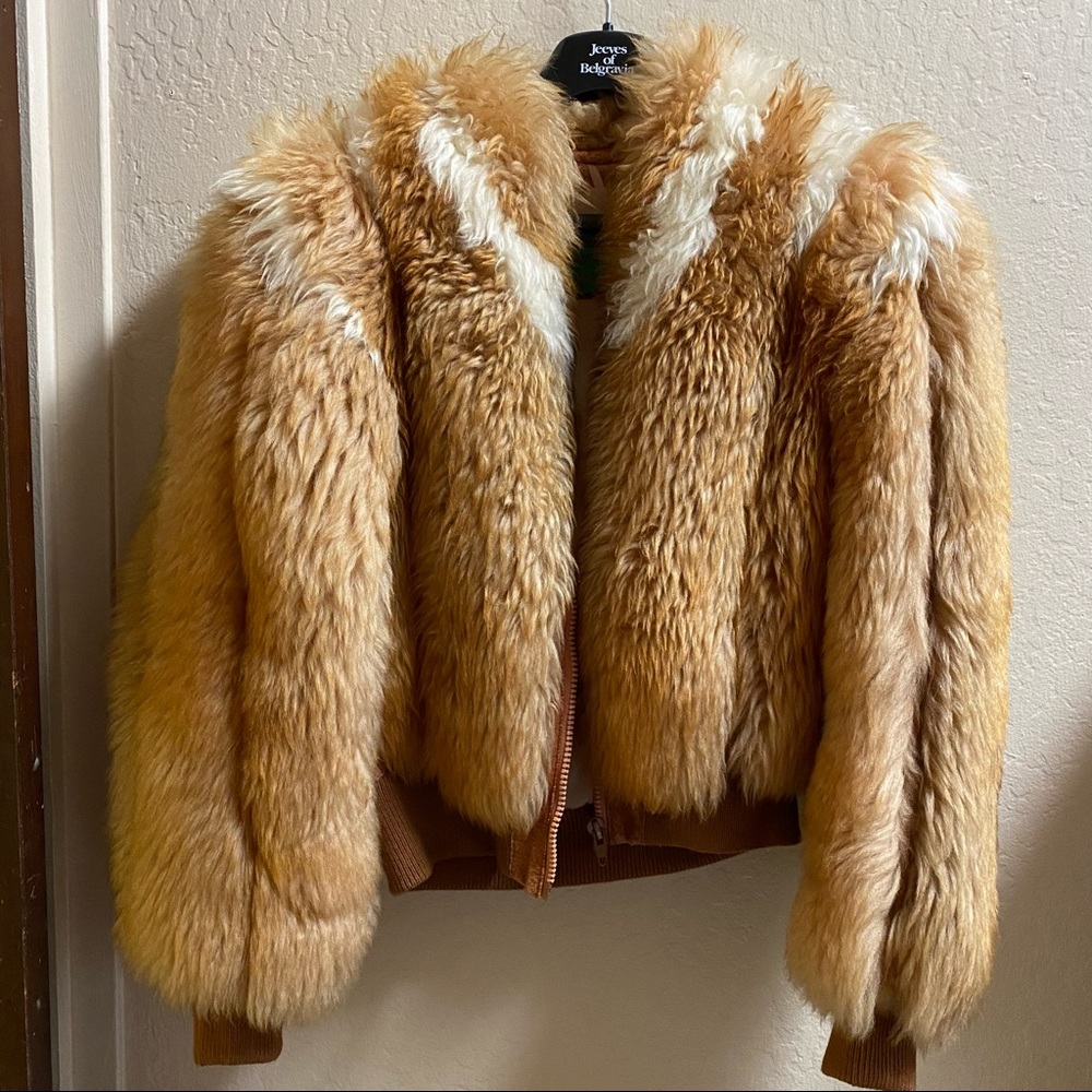 Vintage lamb/shearling fur bomber jacket